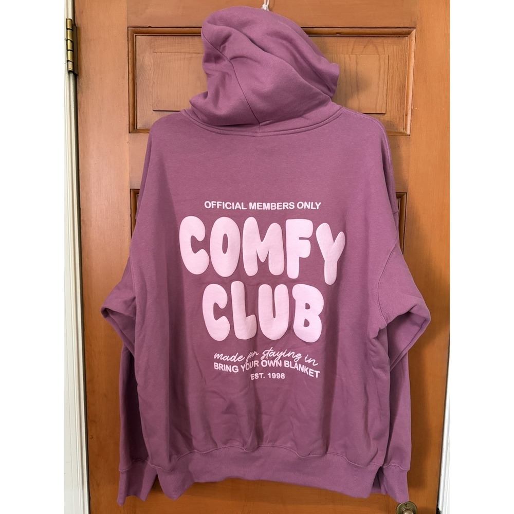 Women's Wild Fable Pink Mauve Comfy Club Oversized Hoodie Size XL NWT